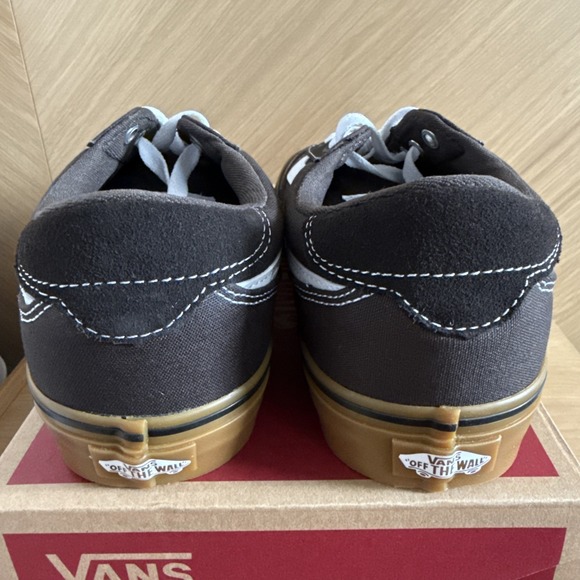 Vans Brooklyn LS Skateboard Shoe Canvas Gum‎ Turkish Coffee Size 10 Brand New - Picture 3 of 7